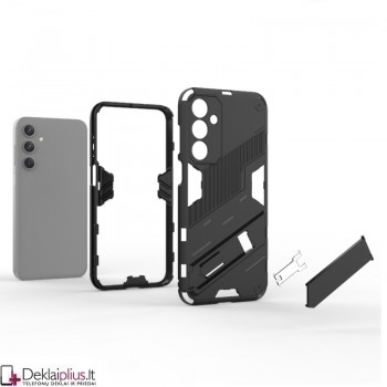 Smūgiams atsparus dėklas su kojele - juodas (Samsung Galaxy M35 5G) Smūgiams atsparus dėklas su kojele - juodas (Samsung Galaxy M35 5G)